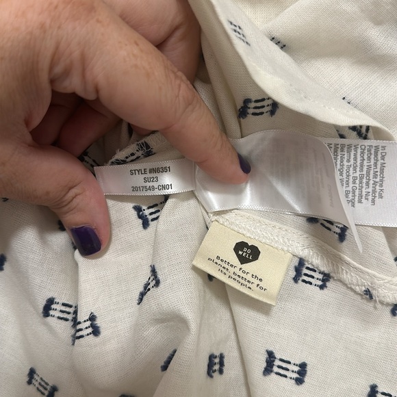 Madewell Ainslee Print Cotton Top Shirt Size XL - Picture 5 of 5